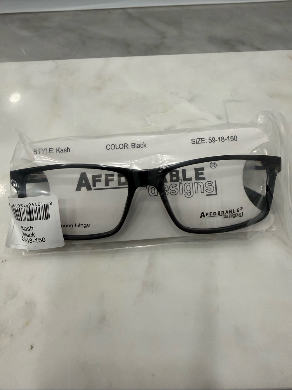Affordable Design Black Kash Eyeglass Frame